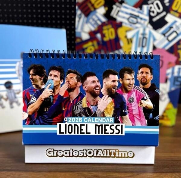 Messi Career Desk Calendar 2026